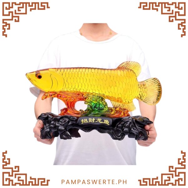 Big Citrine Arowana Figurine